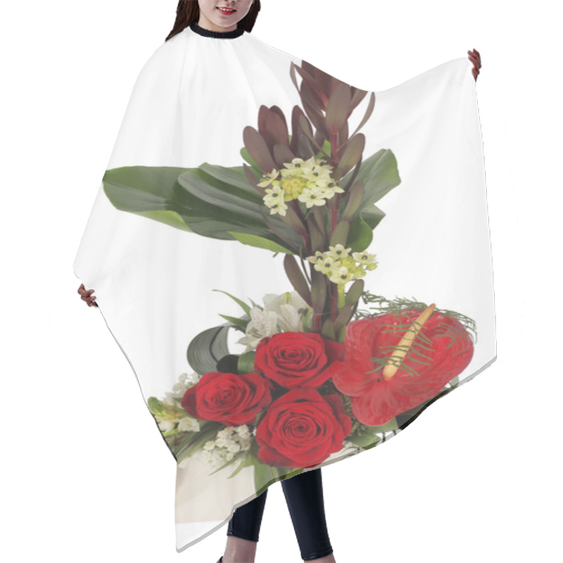 Personality  Colourfull Floral Arrangement Hair Cutting Cape