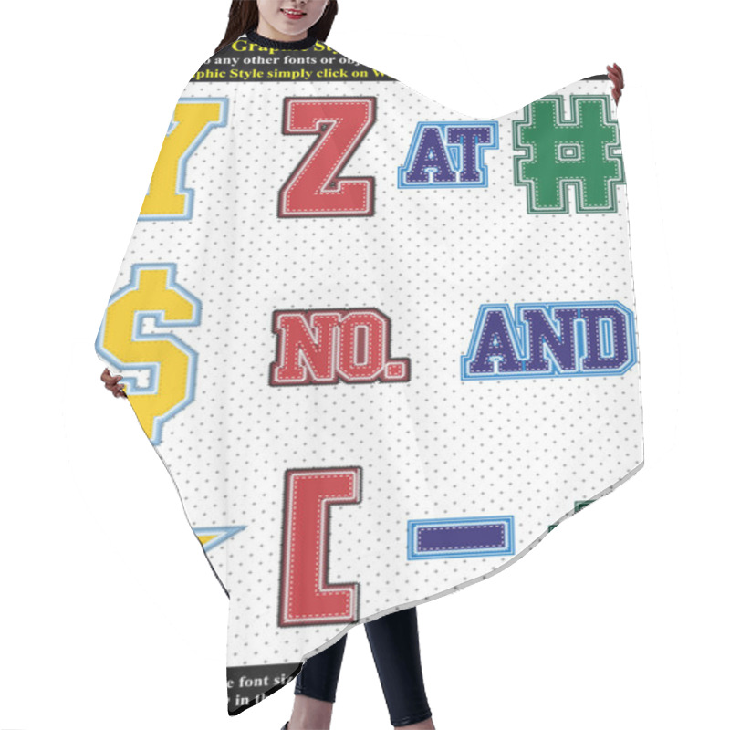 Personality  Set Tackle Twill Alphabet Hair Cutting Cape