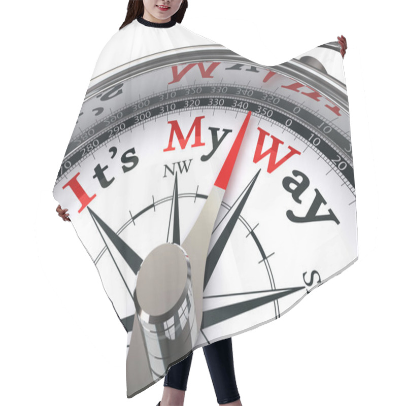 Personality  My Way Conceptual Compass Hair Cutting Cape