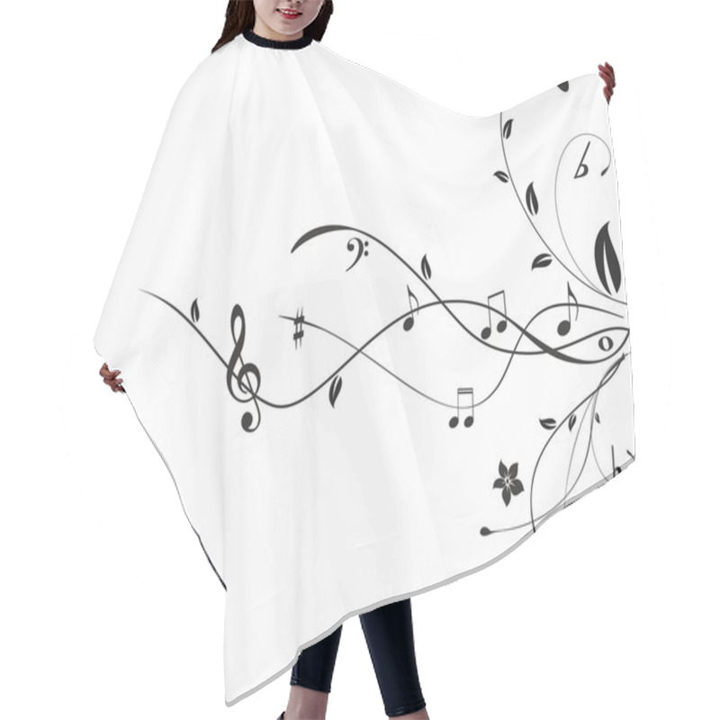 Personality  Music Notes Hair Cutting Cape