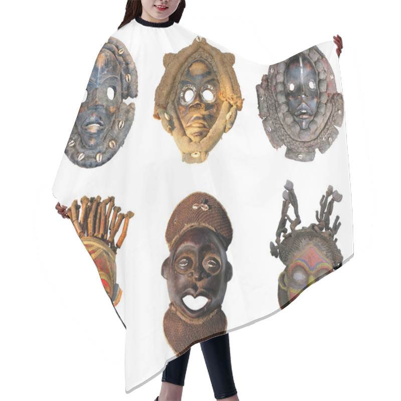 Personality  African Masks Hair Cutting Cape