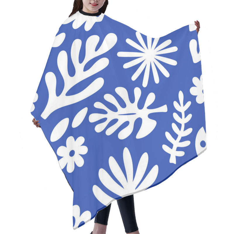 Personality  Tremdy Pattern  Background With Abstract Floral And Leaf Patterns Hair Cutting Cape