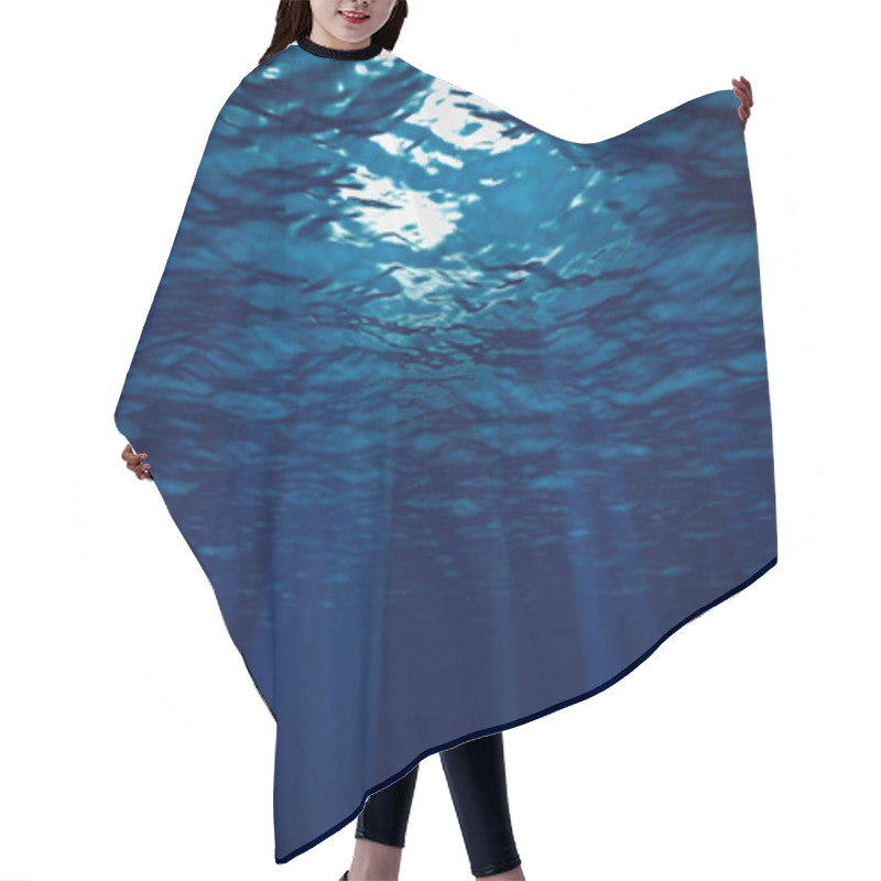 Personality  3D Illustration Rendering Underwater Of Ocean Waves. Hair Cutting Cape