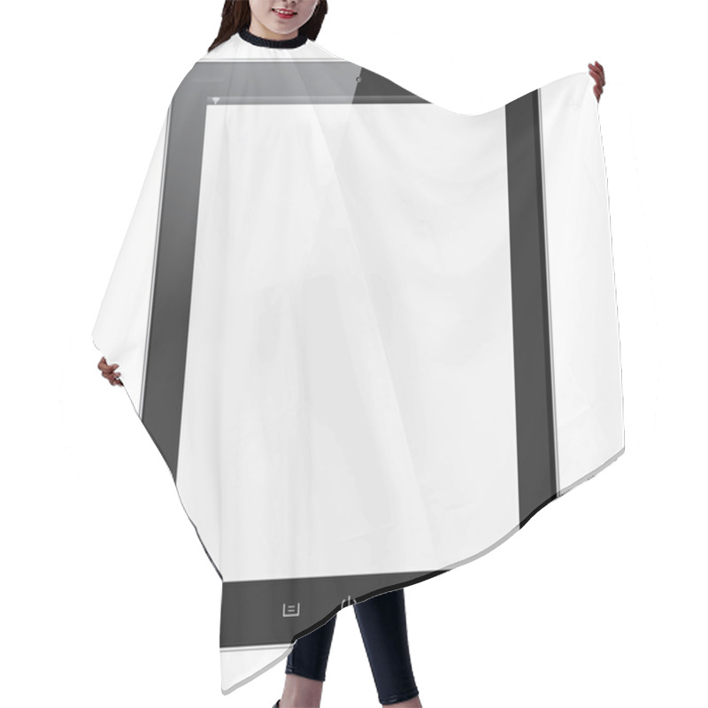 Personality  Realistic Tablet Pc Computer With Blank Screen Isolated On White Hair Cutting Cape