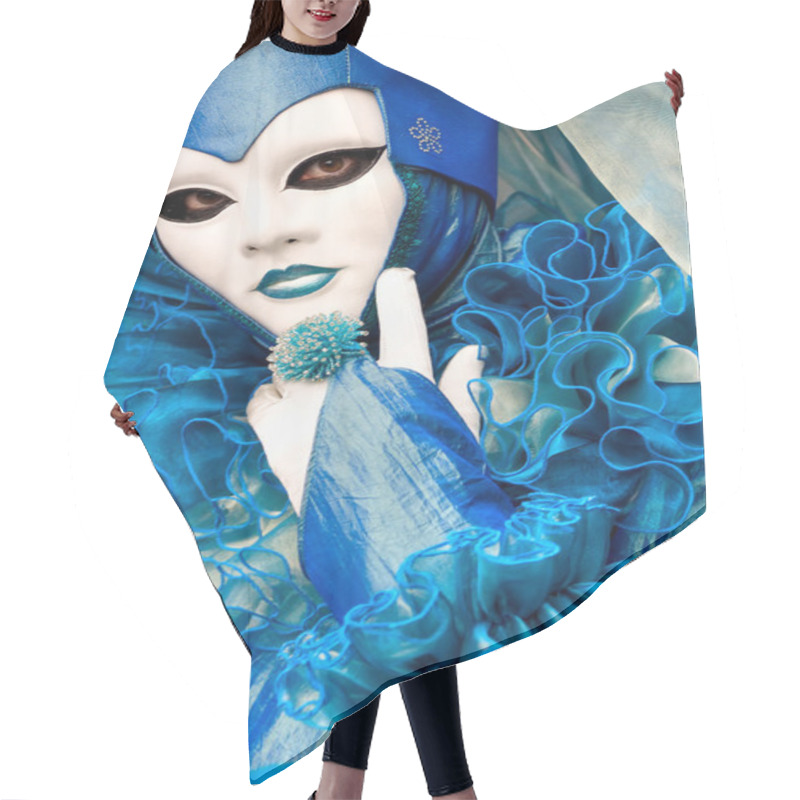 Personality  Venice Mask, Carnival. Hair Cutting Cape