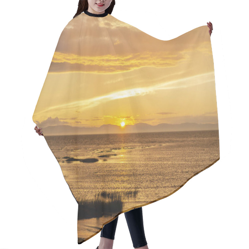 Personality  Sunset Over The St. Lawrence River In Riviere Du Loup Hair Cutting Cape