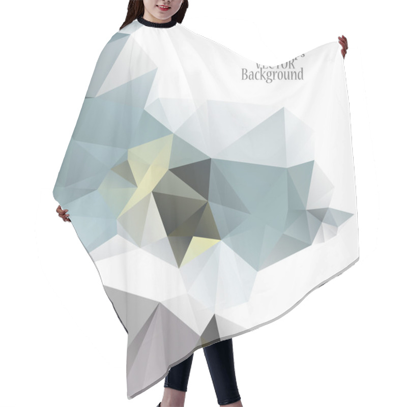 Personality  Multicolor ( Blue, Yellow, Gray ) Design Templates. Geometric Triangular Abstract Modern Vector Background.  Hair Cutting Cape