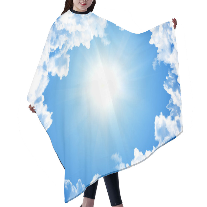 Personality  Sun In Bright Blue Sky Hair Cutting Cape