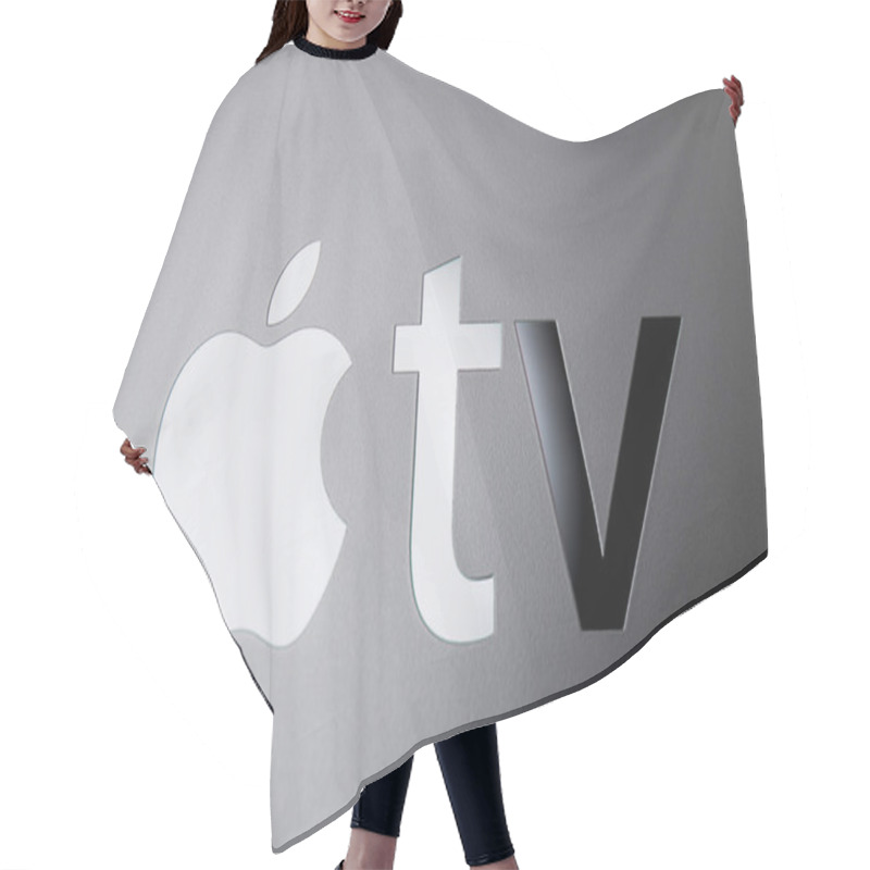 Personality  Apple TV Logo On Streaming Device Cover Hair Cutting Cape