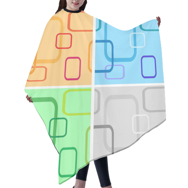 Personality  Seamless Background With Squares Hair Cutting Cape