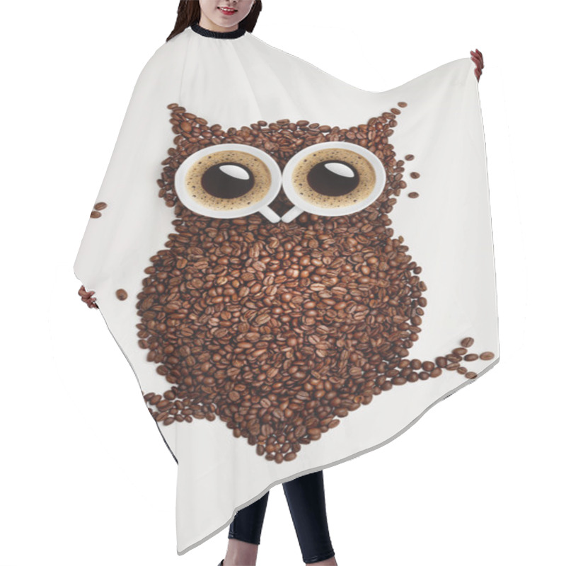 Personality  Coffee Owl. Hair Cutting Cape