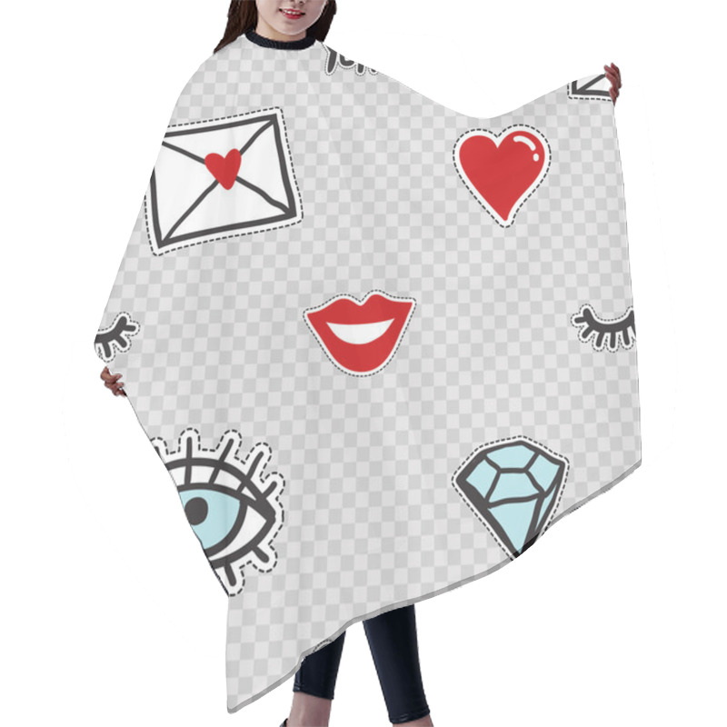 Personality  Modern Doodle Pop Art Background  Hair Cutting Cape