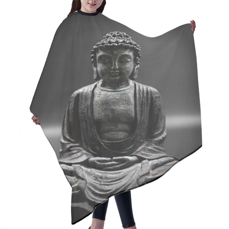 Personality  A Old Black Buddah On A Black Background Hair Cutting Cape