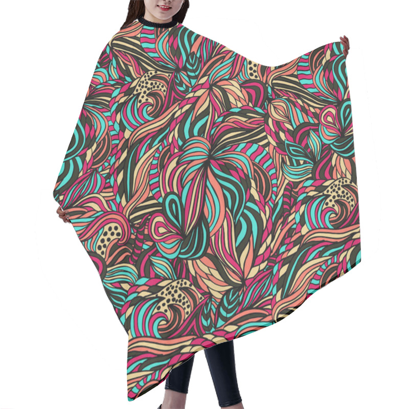 Personality  Seamless Abstract Pattern Hair Cutting Cape