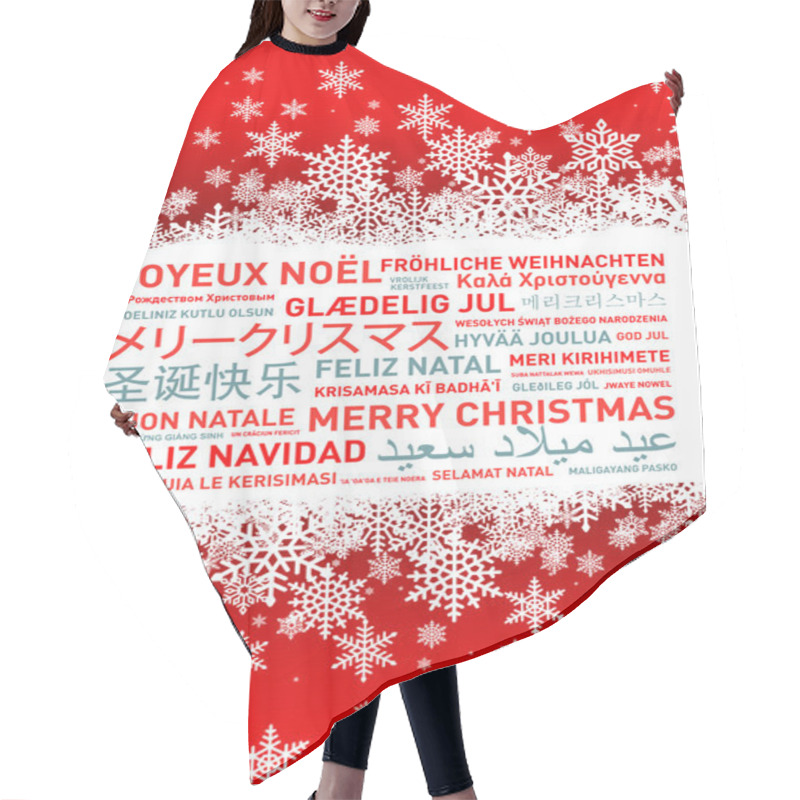 Personality  Merry Christmas Card From The World Hair Cutting Cape