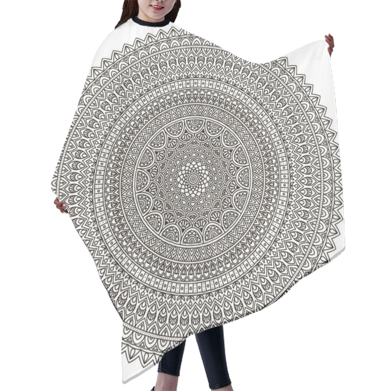 Personality  Mandala. Round Ornament Pattern Hair Cutting Cape