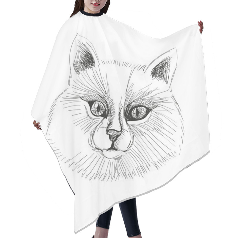 Personality  Wild Cat Hair Cutting Cape