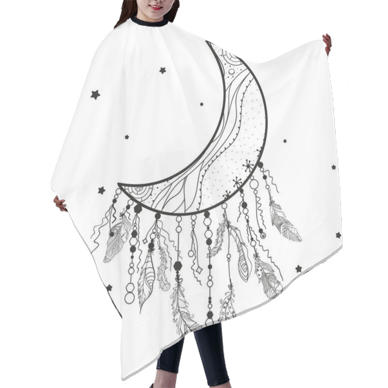 Personality  Illustration. Digital Art Hair Cutting Cape