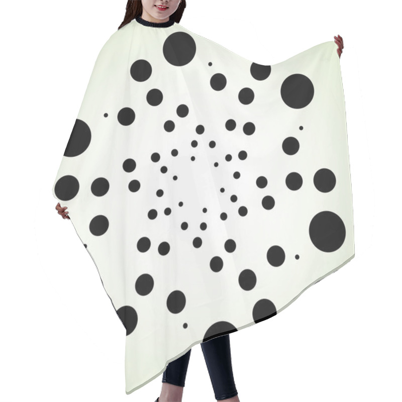 Personality  Dotted, Circles Abstract Monochrome Background Hair Cutting Cape