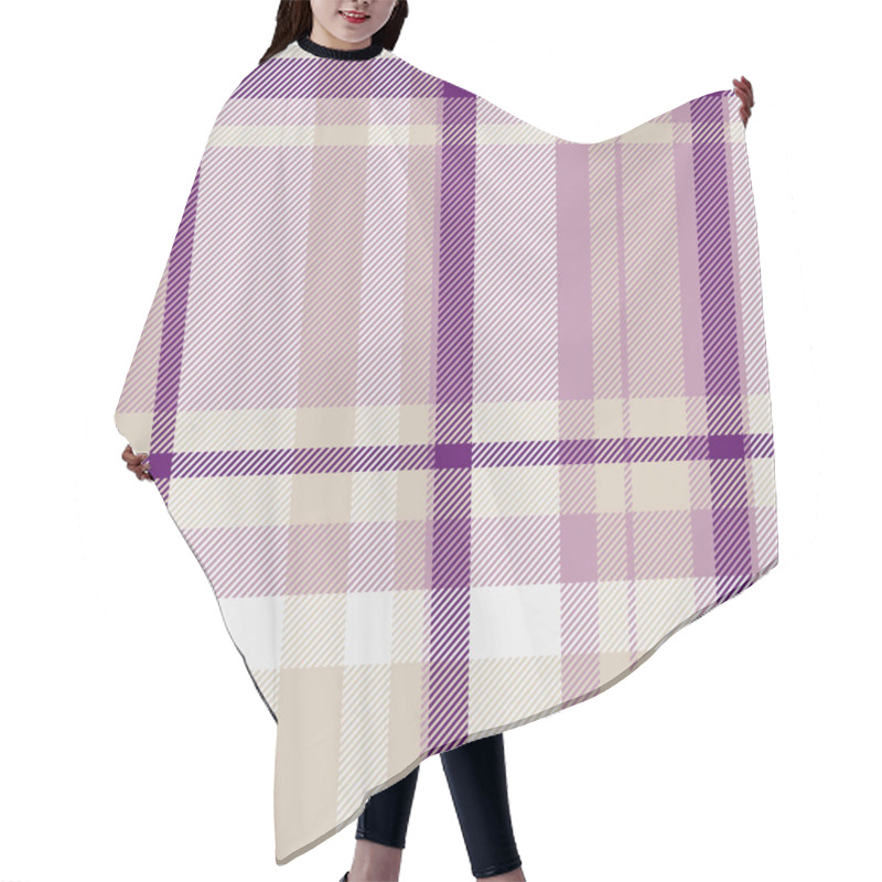 Personality  Elegant Plaid Pattern In Soft Purple, Beige, And White.  Perfect For Textile Design, Fashion, Websites, Or Packaging.  Subtle Yet Stylish, This Versatile Design Offers A Touch Of Sophistication. Hair Cutting Cape