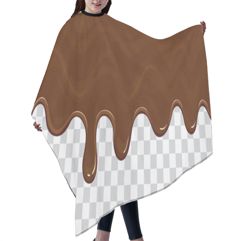 Personality  Flowing Melted Chocolate Cartoon Vector Illustration Isolated On Transparent Background Hair Cutting Cape