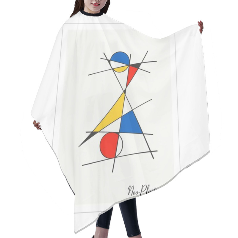 Personality  Modern Poster, Artwork Inspired Postmodern In The Style Of Neoplasticism, Bauhaus, Mondrian. Perfect For Interior Design, Printing, Web Design. Hair Cutting Cape