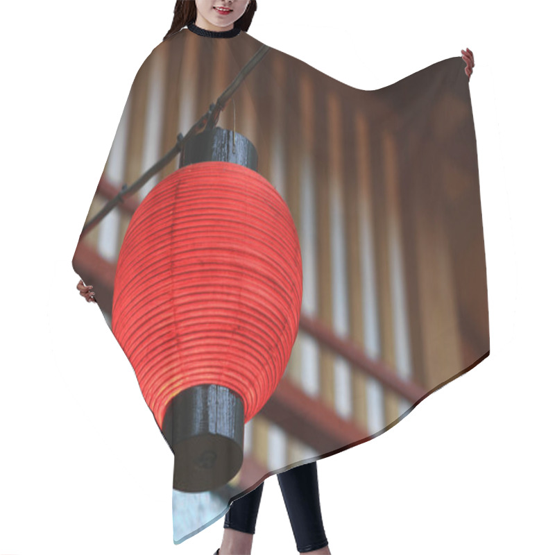 Personality  Japanese Style Red Lantern Hair Cutting Cape