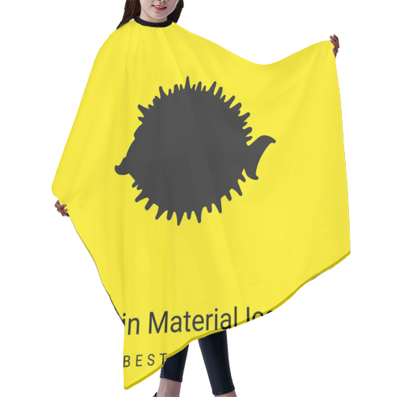 Personality  Balloonfish Side Shape Minimal Bright Yellow Material Icon Hair Cutting Cape