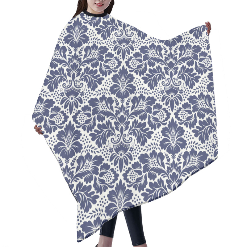 Personality  Vector Seamless Floral Damask Pattern Hair Cutting Cape