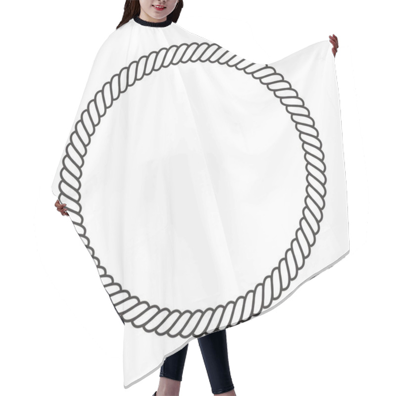 Personality  Round Rope Frame. Circle Ropes, Rounded Border And Decorative Ma Hair Cutting Cape