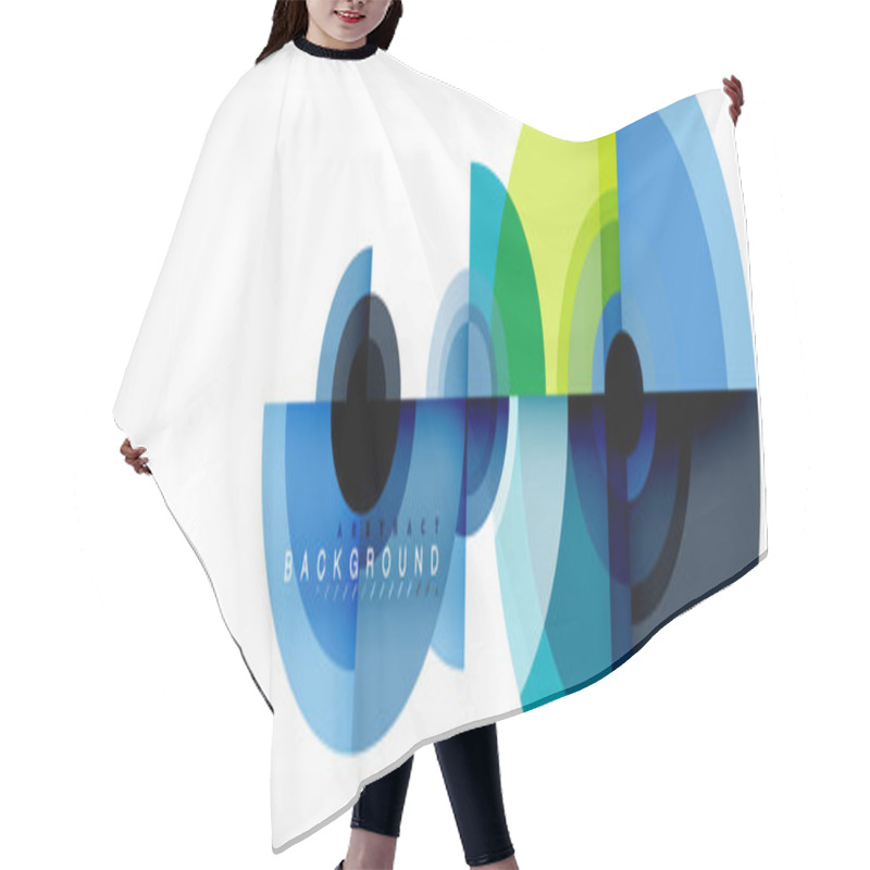 Personality  Flying Circles Geometric Abstract Background Hair Cutting Cape