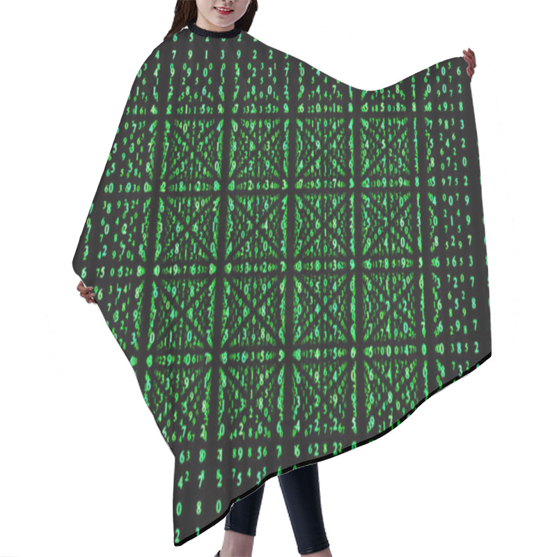 Personality  Numeric Abstract Background Hair Cutting Cape