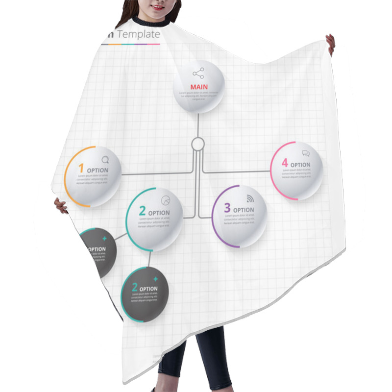 Personality  Diagram Template, Organization Chart Template. Flow Template. Hair Cutting Cape