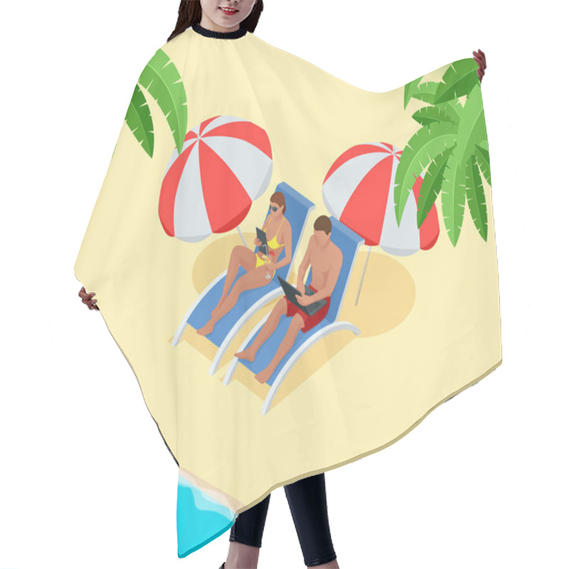 Personality  It S Summer Time. Summer Party Concept. Fun, Party, Background, Vector, Picture, Art, Image, Design, Travel, Poster, Event Hair Cutting Cape