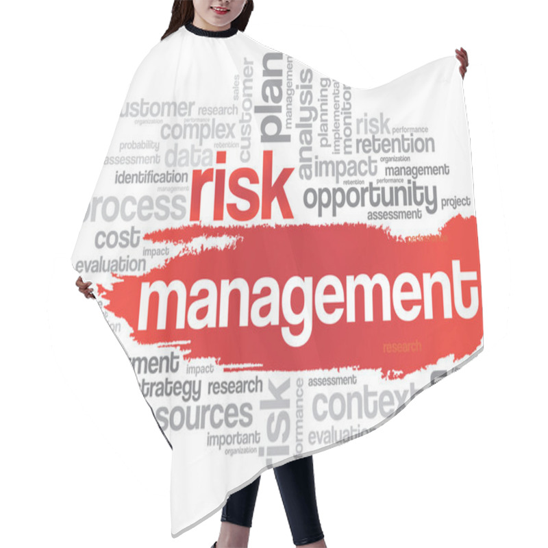 Personality  Risk Management Word Cloud Hair Cutting Cape