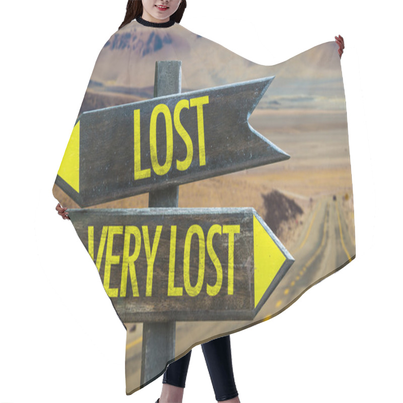 Personality  Lost - Very Lost Signpost Hair Cutting Cape