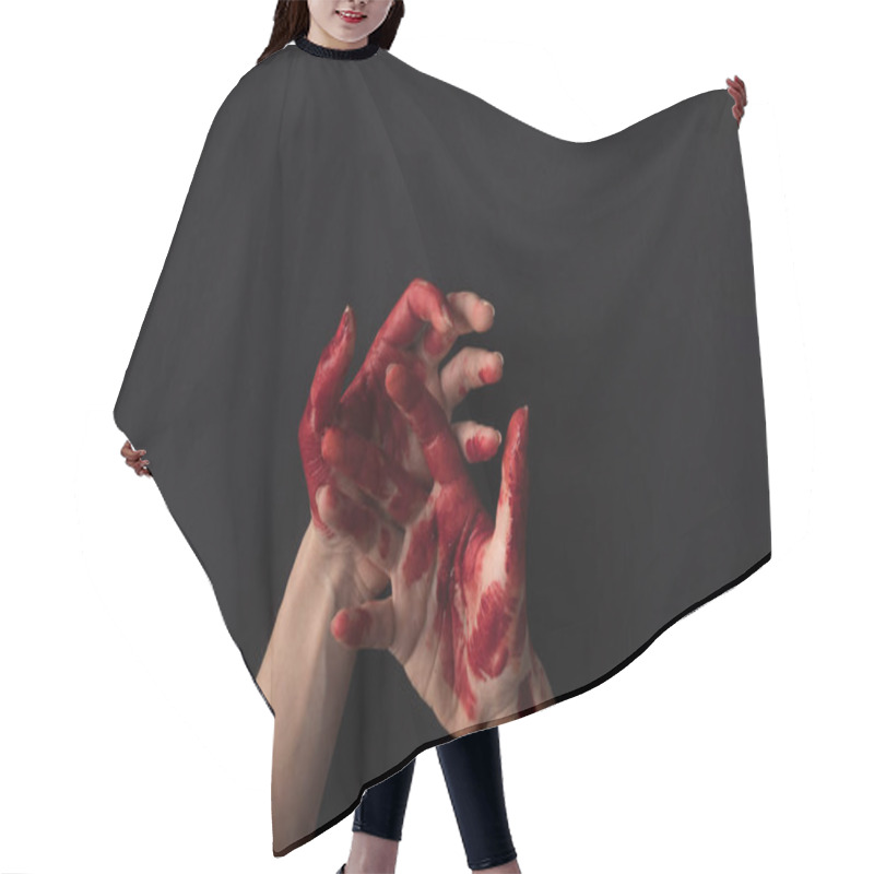 Personality  Bloody Hands Hair Cutting Cape