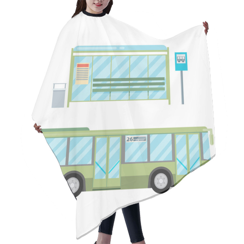 Personality  Bus Stop Structure Hair Cutting Cape