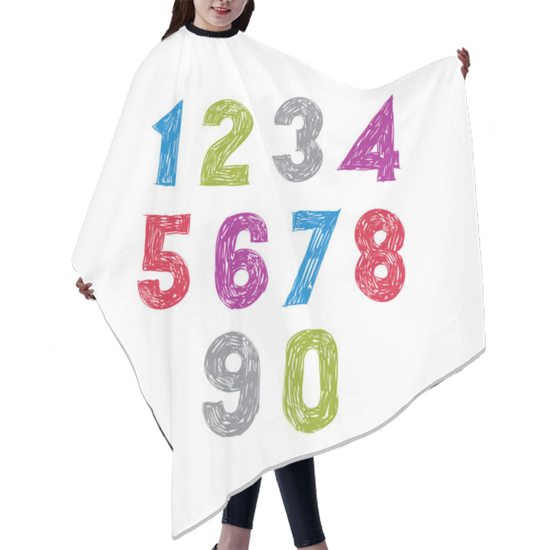 Personality  Contemporary Handwritten  Digits Hair Cutting Cape