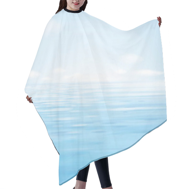 Personality  Blue Panoramic Sea Scene Hair Cutting Cape