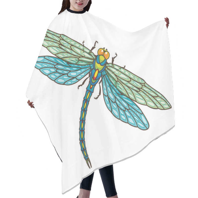 Personality  Pattern With Dragonflies Fluttering Through Space Hair Cutting Cape