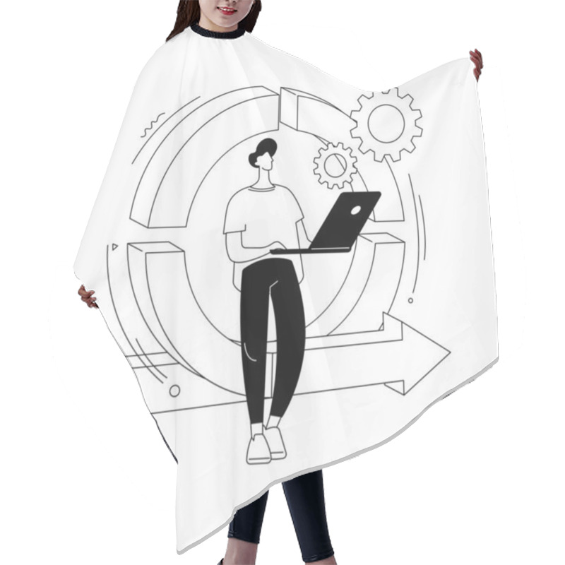 Personality  Agile Project Management Abstract Concept Vector Illustration. Hair Cutting Cape