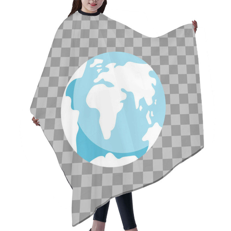 Personality  Simplified Earth Globe, Vector Web Icon On Transparent Background Hair Cutting Cape