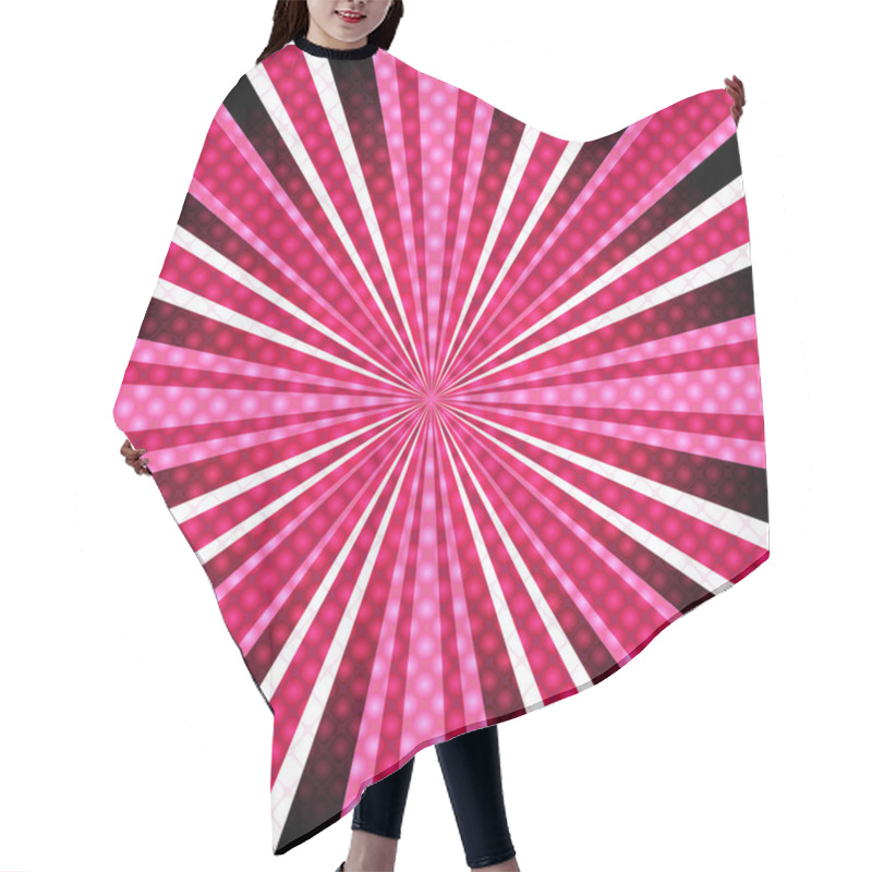 Personality  Pink-purple Background With Rays Hair Cutting Cape