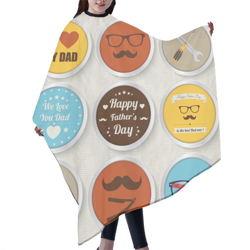 Personality  Happy Father's Day Set Hair Cutting Cape