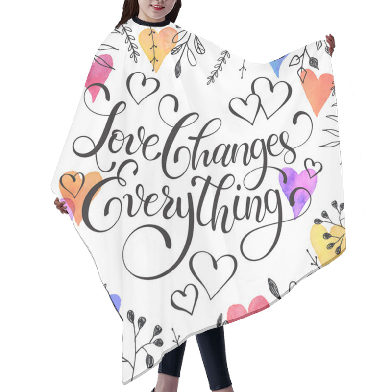 Personality  Love Changes Everything Hair Cutting Cape