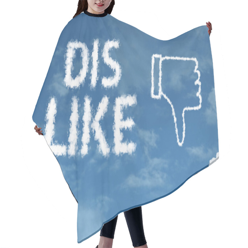 Personality  Dislike Cloud Word With Sky Hair Cutting Cape