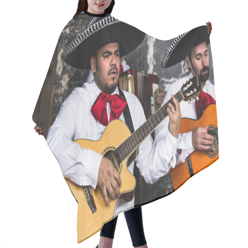 Personality  Mexican Musicians In The Studio Hair Cutting Cape