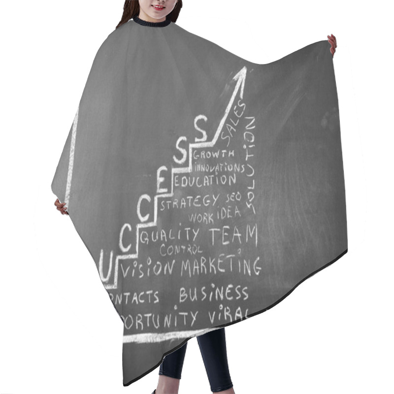 Personality  Business Chart Showing Success Hair Cutting Cape