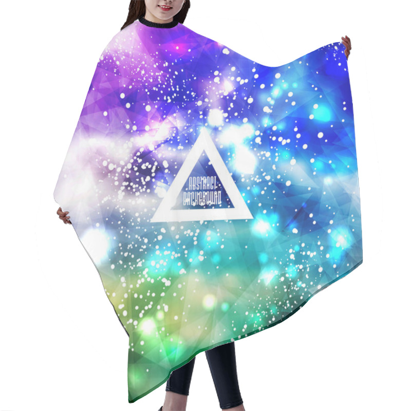 Personality  Hipster Background Made Of Triangles And Space Background Hair Cutting Cape